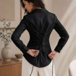 Women's Solid Waist tie up shirt