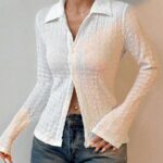 Women's Solid Knitted no cuff shirt