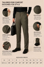 Men's Solid Full trouser - Image 7