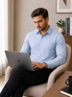 Men's Solid Full  sleeve male shirt - Image 6