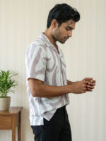 Men's Pattern Cuban collar shirt - Image 4