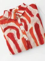 Women's Pattern Paint strokes shirt - Image 7
